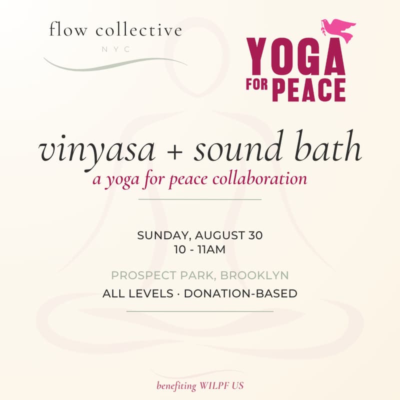 Cover Image for yoga + sound bath: a Yoga for Peace collaboration