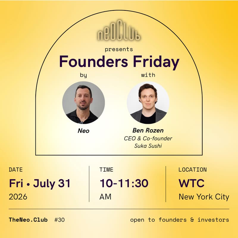 Cover Image for Founders Friday by Neo