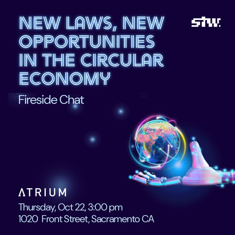 Cover Image for New Laws, New Opportunities: Tech & the Circular Economy - A fireside chat at Atrium 916