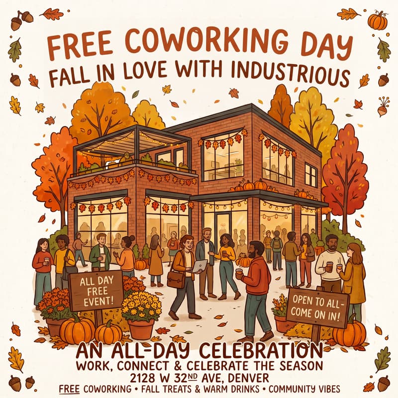 Cover Image for Fall into Your Flow: A Cozy, Free Coworking Day at Industrious LoHi!