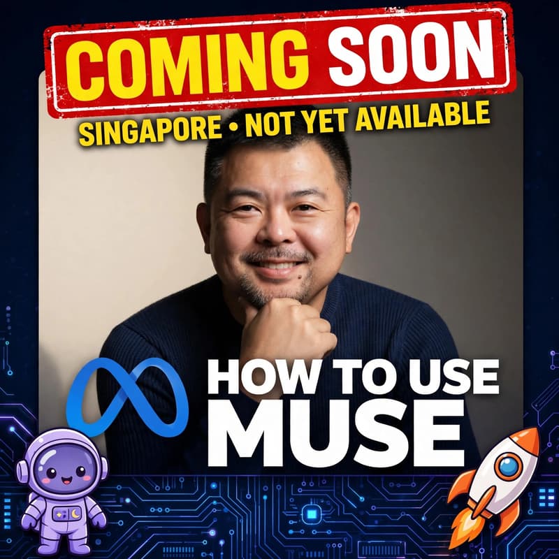 Cover Image for How To Use MUSE in Singapore: Meta AI vs Muse App (Complete Beginner Guide) | Live with Coach BK HAN