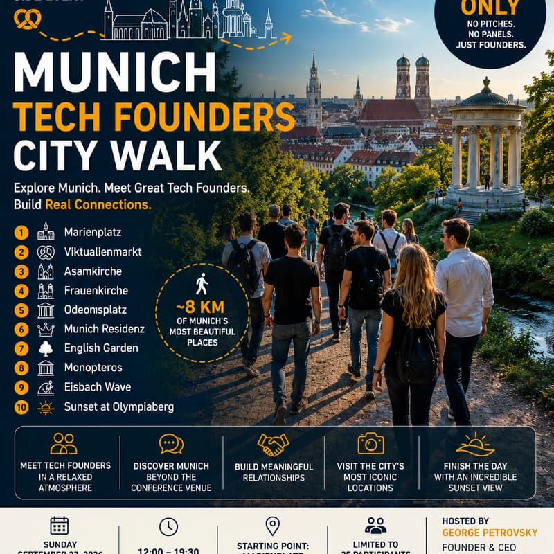 Cover Image for 🚶 Munich Tech Founders Walk during Bits & Pretzels