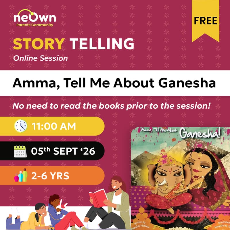 Cover Image for FREE Storytelling Session: Amma, Tell Me About Ganesha (2-6 Years)