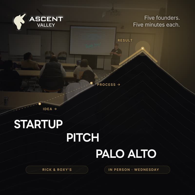 Cover Image for Startup Pitch Events Palo Alto: 5 Founders on Stage