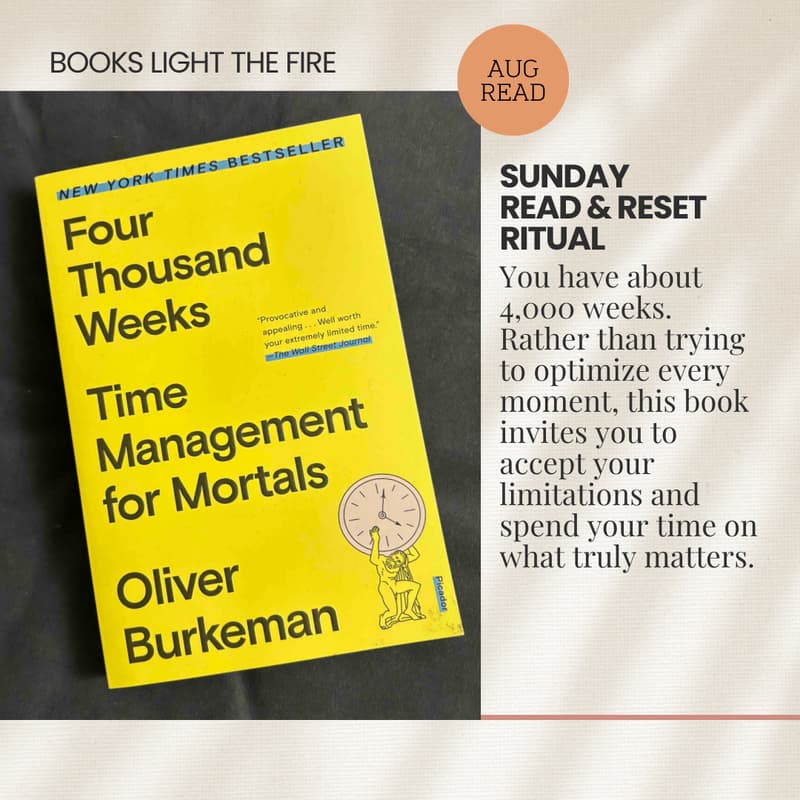 Cover Image for Read & Reset Ritual: Four Thousand Weeks by Oliver Burkeman