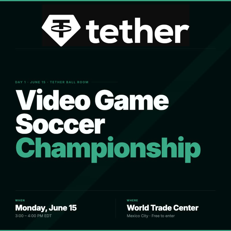 Cover Image for 🎮 Video Game Soccer Championship at Stablecoin Conference - Presented by Tether