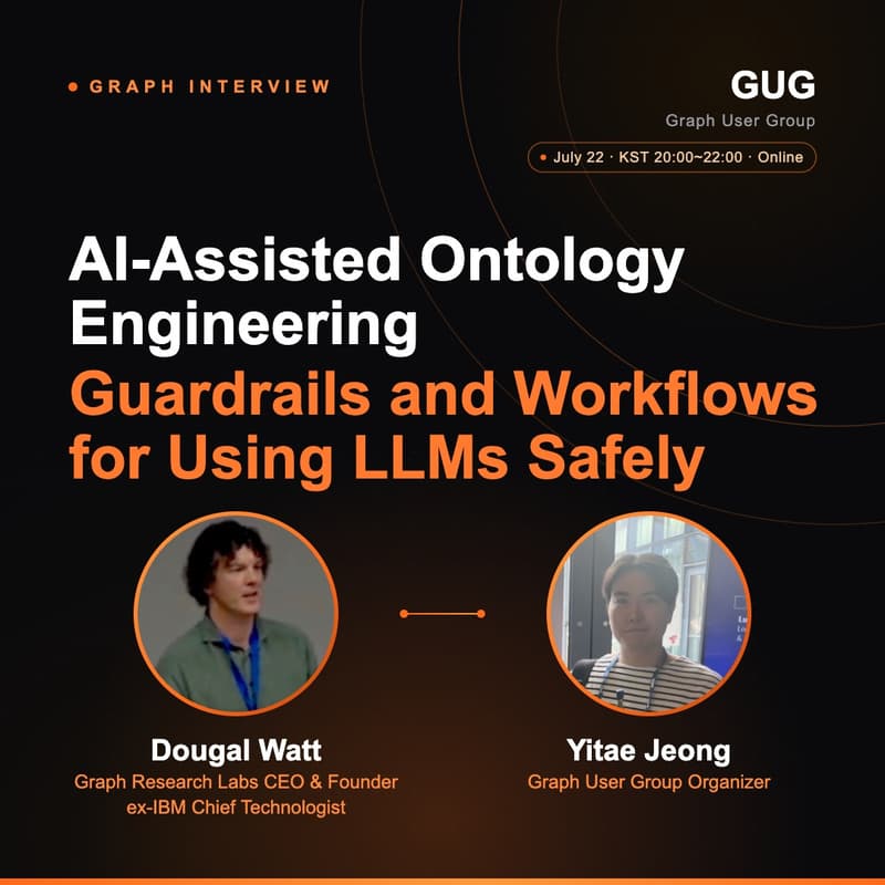 Cover Image for Graph Interview - 9th - Dougal Watt - AI-Assisted Ontology Engineering
