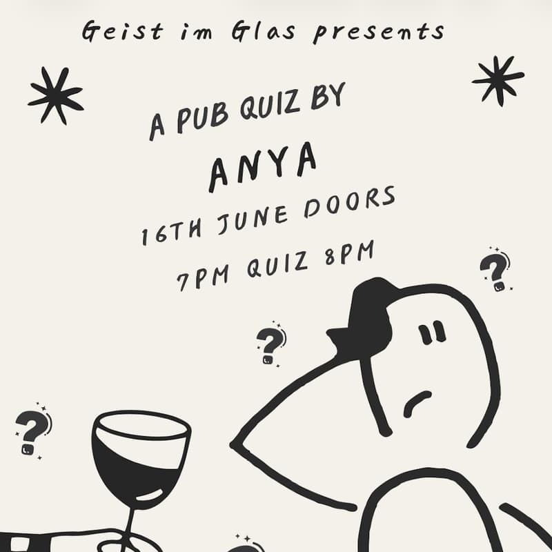 Cover Image for Pub quiz with Anya @Geist im Glas