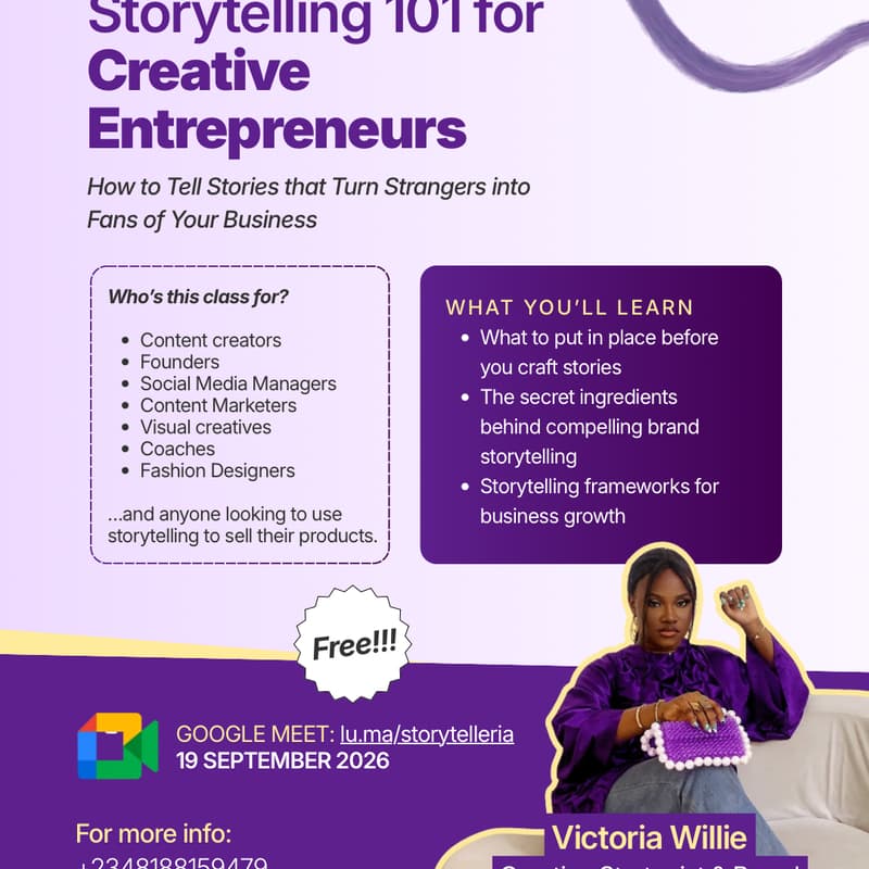 Cover Image for Storytelling 101 for Creative Entrepreneurs