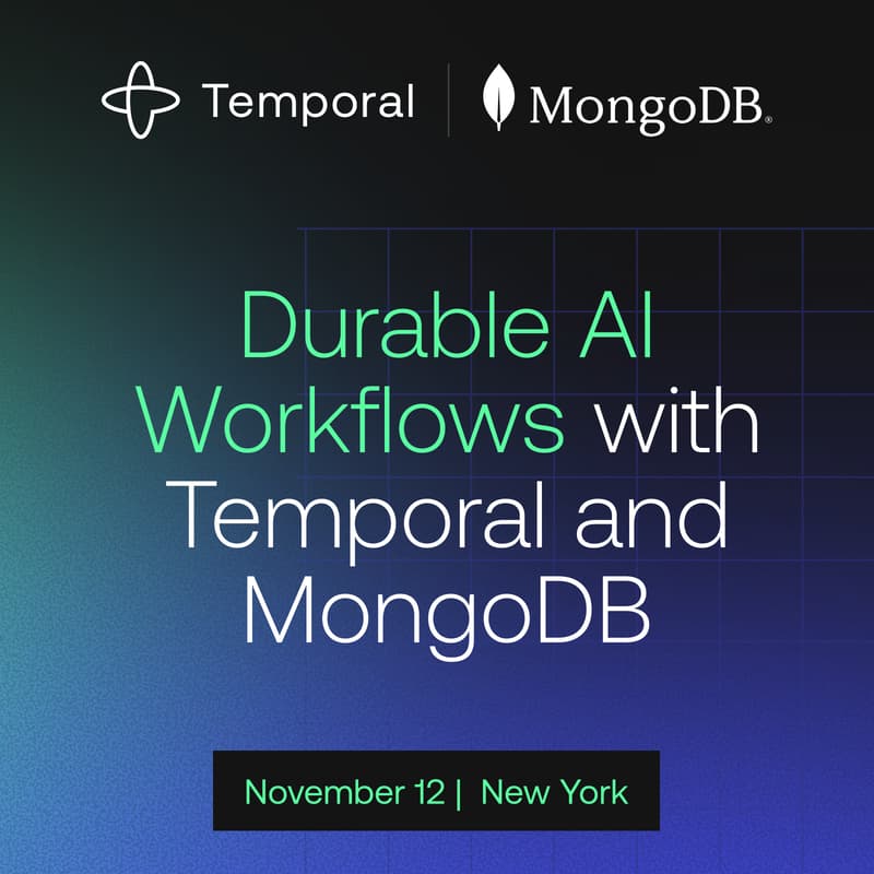 Cover Image for Durable AI Workflows with Temporal and MongoDB