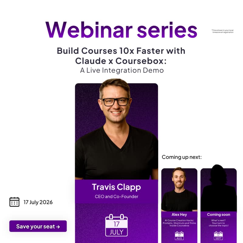 Cover Image for Build Courses 10x Faster with Claude × Coursebox: A Live Integration Demo