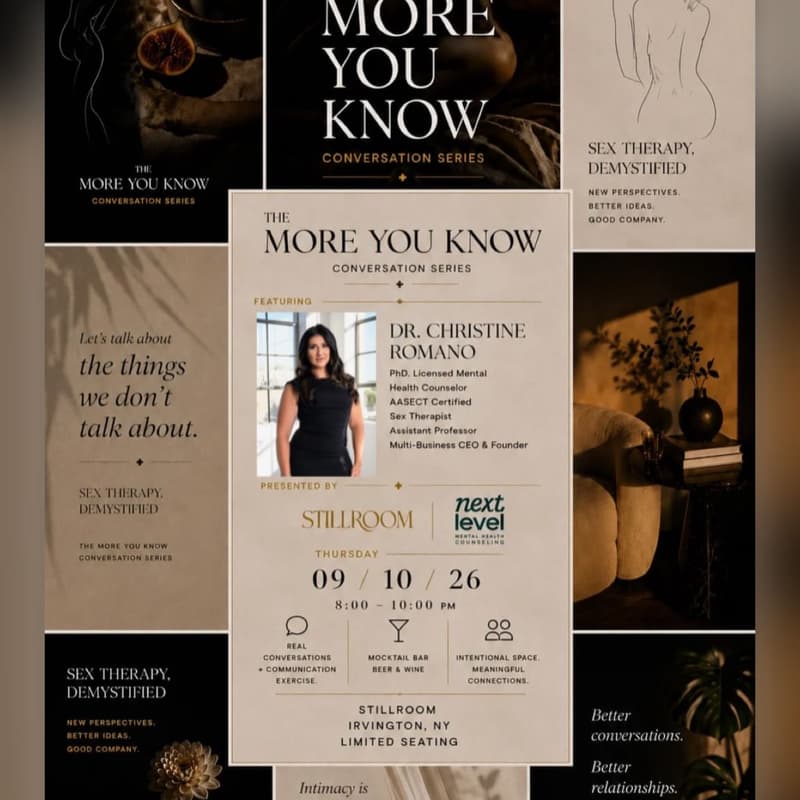 Cover Image for The More You Know Conversation Series - SEX THERAPY, DEMYSTIFIED