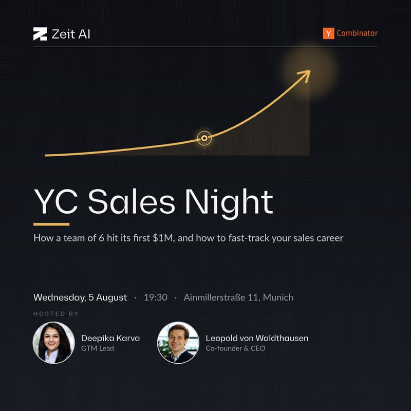 Cover Image for YC Sales Night @Zeit AI