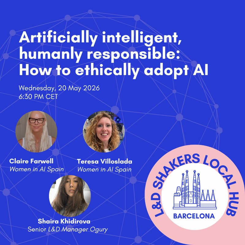 Cover Image for Local Hub Barcelona: Artificially intelligent, humanly responsible: How to ethically adopt AI