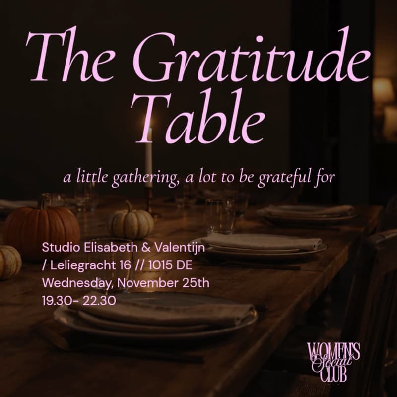 Cover Image for The Gratitude Table by Women's Social Club Amsterdam
