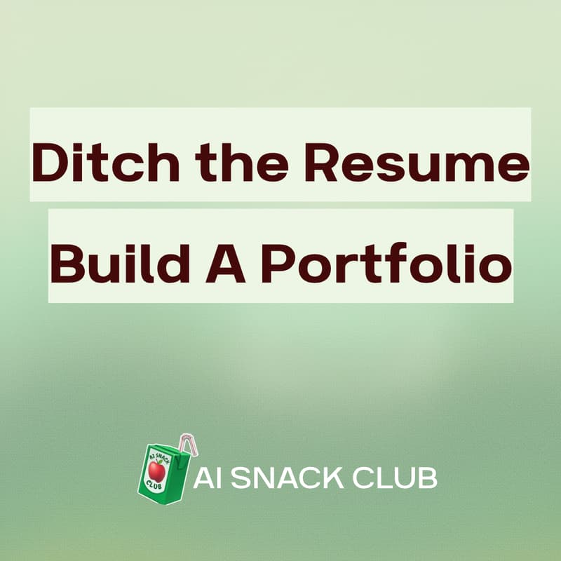 Cover Image for Ditch the Resume, Build a Custom Portfolio (Vibecoding) - June Cohort