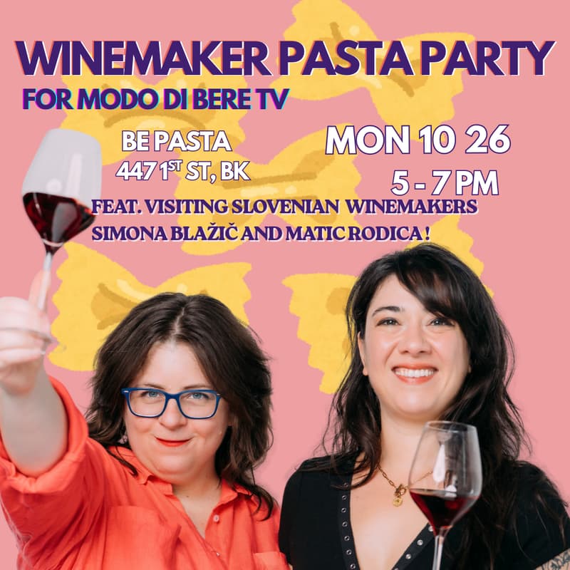 Cover Image for Winemaker Pasta Party for Modo di Bere TV