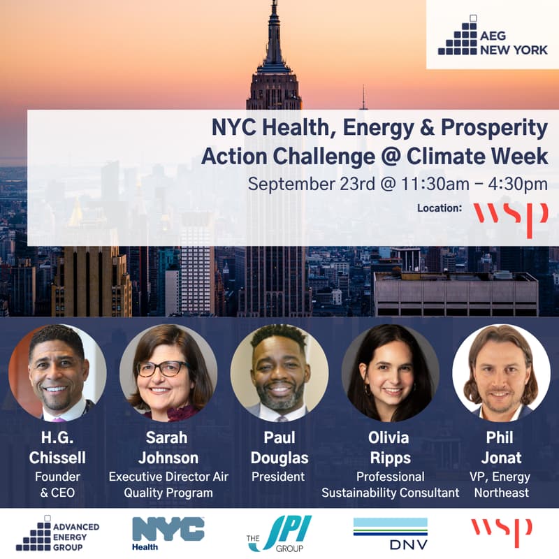 Cover Image for AEG NYC Health, Energy & Prosperity Challenge @ Climate Week NYC