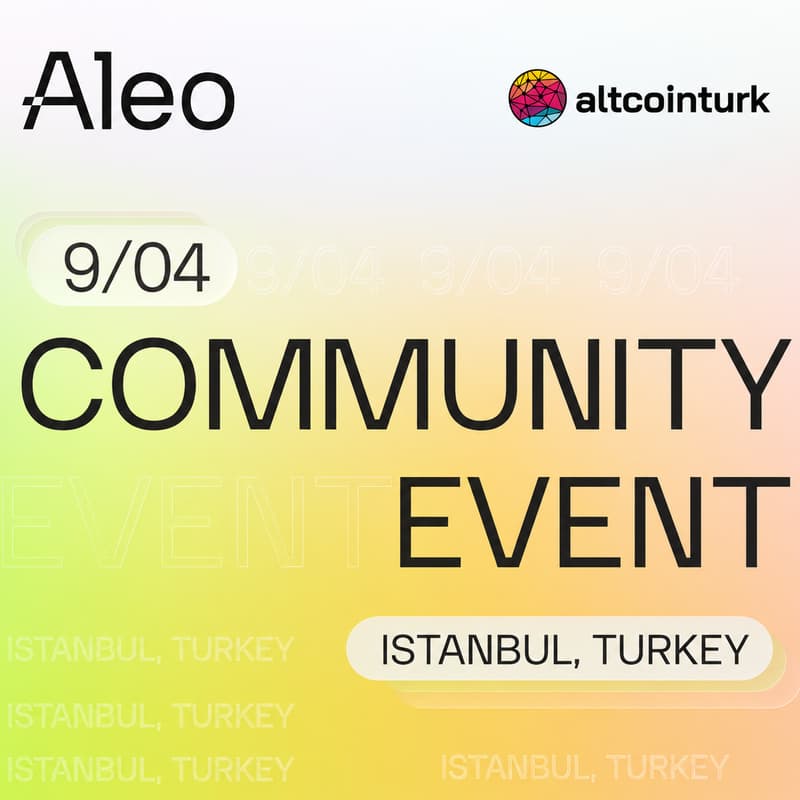 Cover Image for Aleo: Istanbul Community Event