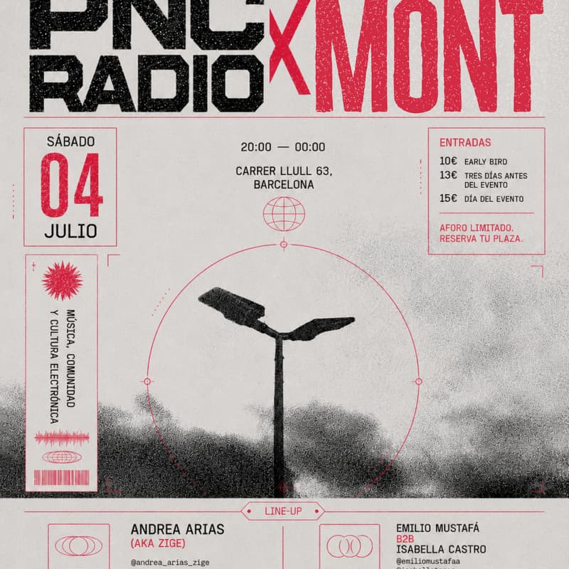Cover Image for PNC Radio x Mont presentan: Andrea Arias Aka Zige & Emilio Mustafá b2b Isabella Castro