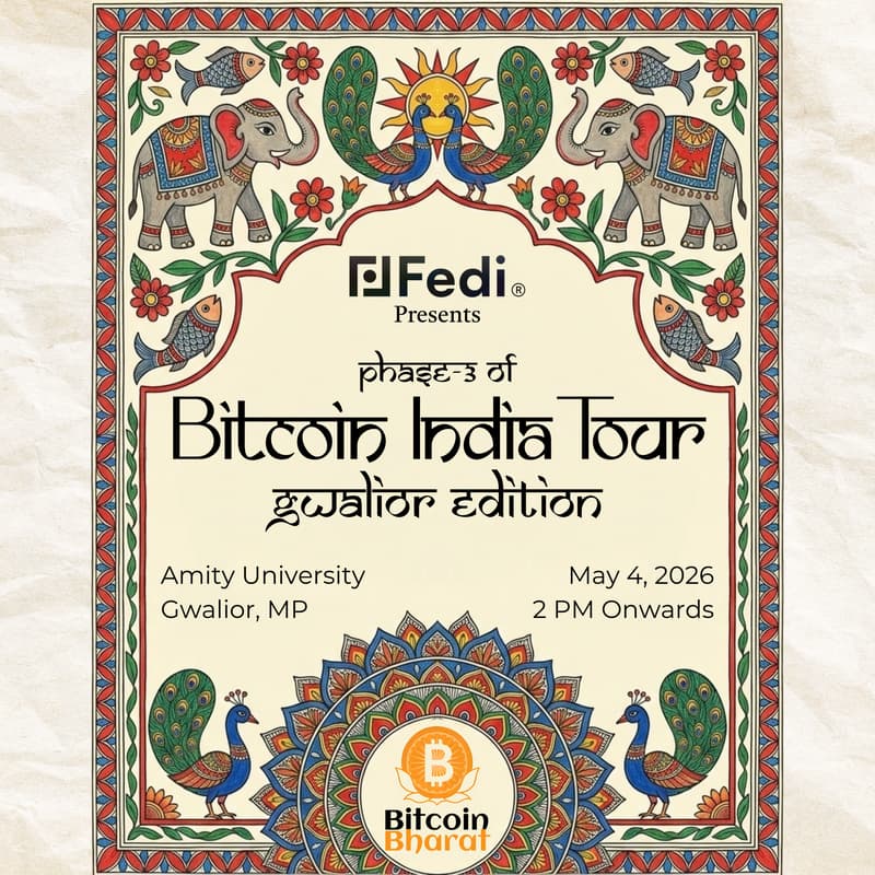 Cover Image for Bitcoin India Tour- Gwalior Edition
