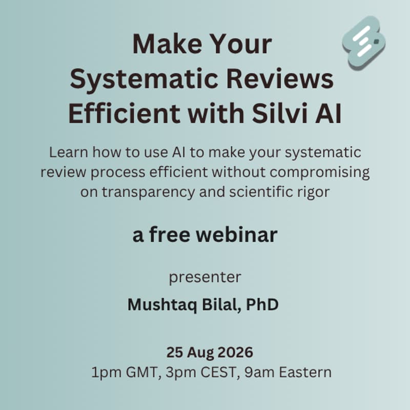 Cover Image for Make Your Systematic Review Efficient with Silvi AI