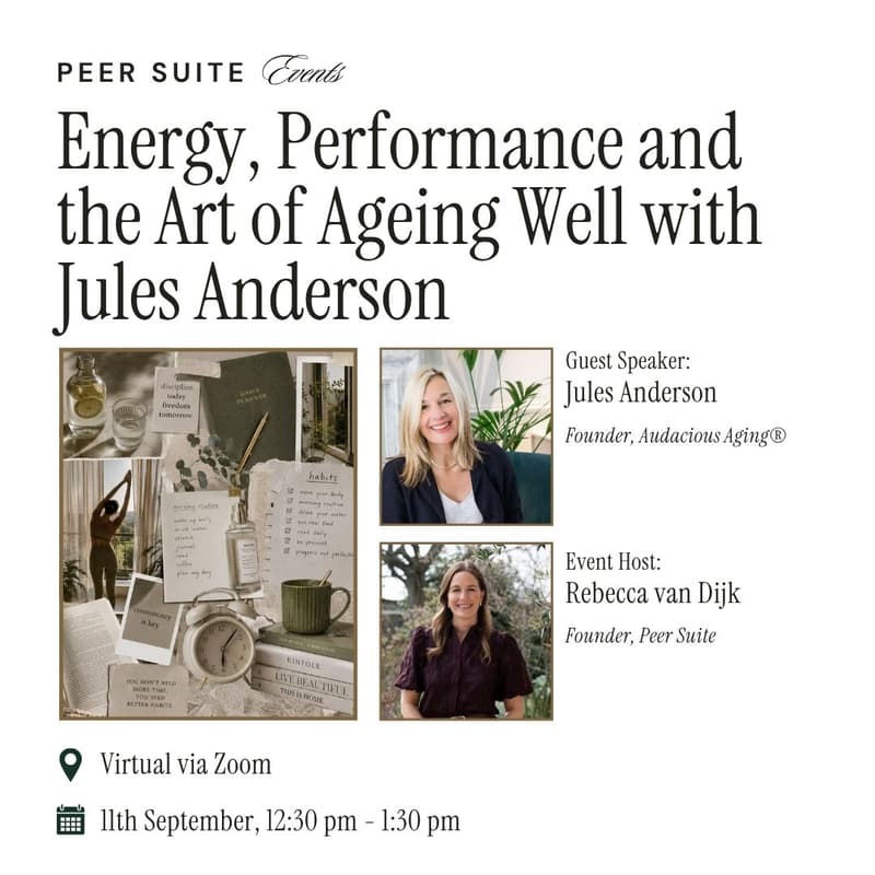 Cover Image for Peer Suite | Energy, Performance and the Art of Ageing Well with Jules Anderson