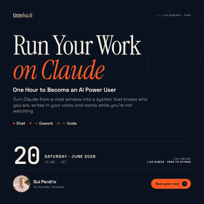Cover Image for Run Your Work on Claude: One hour to become an AI power user