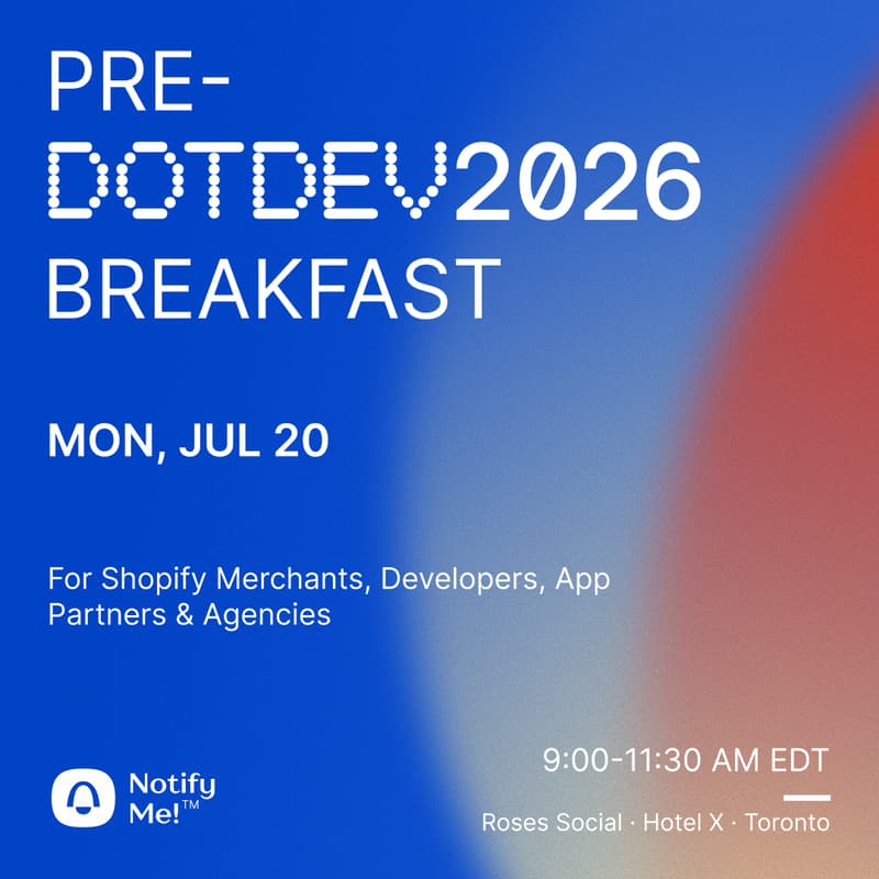Cover Image for Pre-Dotdev Breakfast with Notify Me!