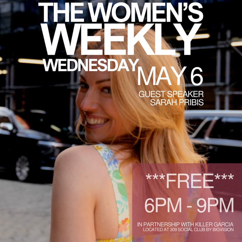 Cover Image for Society Sobriety and Killer Garcia Present: The Women’s Weekly with Actress/Influencer Sarah Pribis