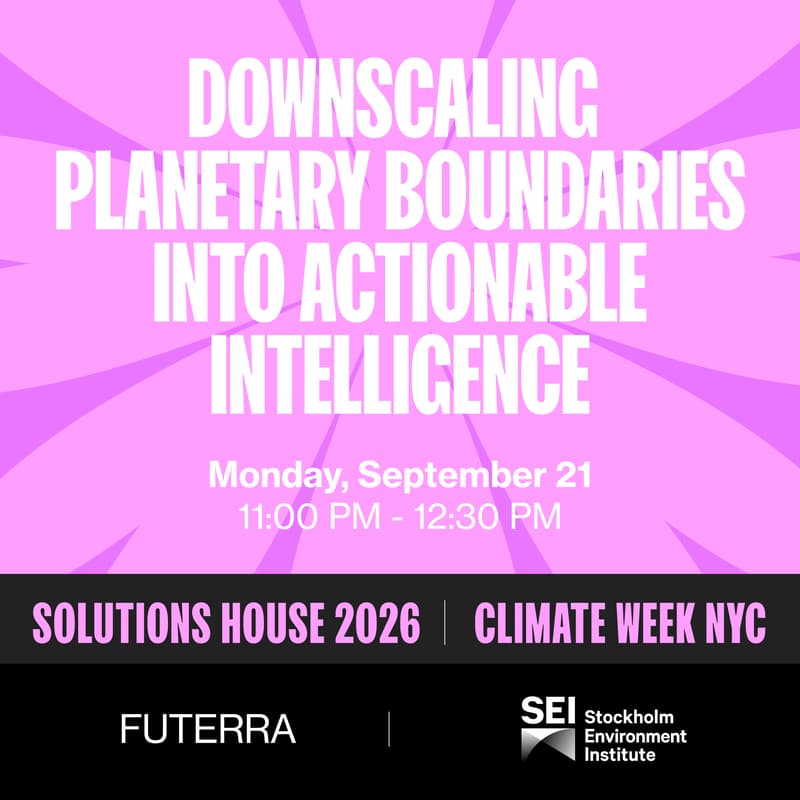 Cover Image for Downscaling planetary boundaries into actionable intelligence