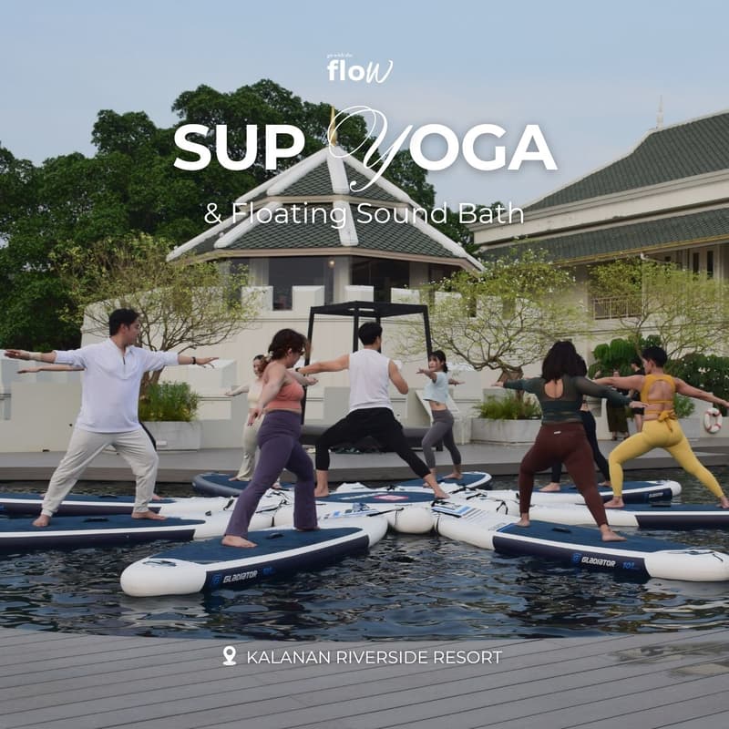Cover Image for SUP Yoga & Floating Sound Bath @ Kalanan Riverside - Sept 26 (17:00-18:25)
