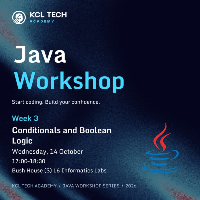 Java Workshops Week 3: Conditionals and Boolean Logic · Luma