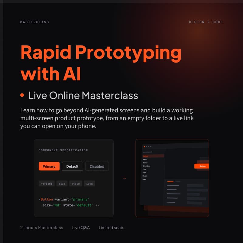 Cover Image for Masterclass #3: Rapid Prototyping with AI