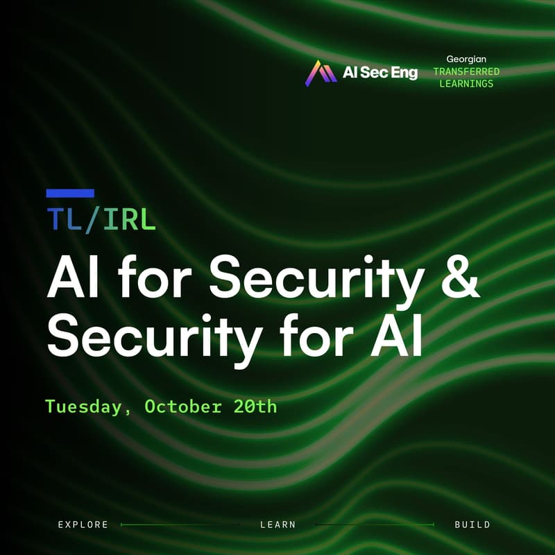 Cover Image for TL/IRL: AI for Security & Security for AI [Georgian x AISecEng]