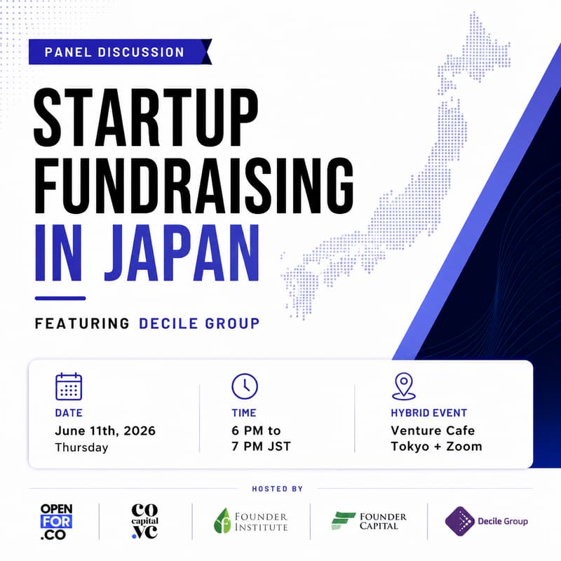 Cover Image for Startup Fundraising in Japan: Featuring Decile Group