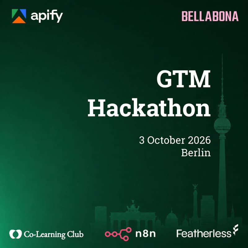 Cover Image for GTM Hackathon Berlin | powered by Apify and Bella&Bona
