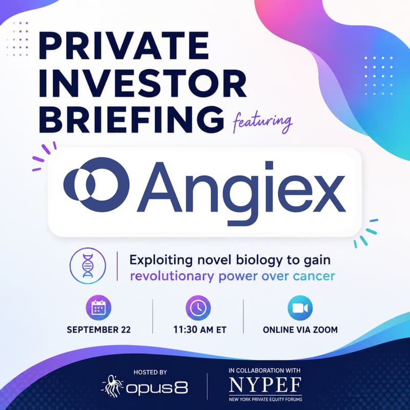 Cover Image for Angiex Private Investor Briefing - Virtual