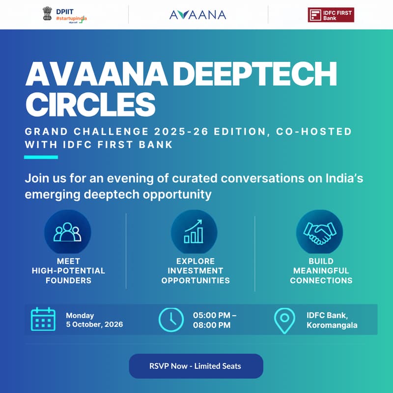 Cover Image for Avaana Deeptech Circles: Grand Challenge 2025-26 edition, co-hosted with IDFC FIRST BANK