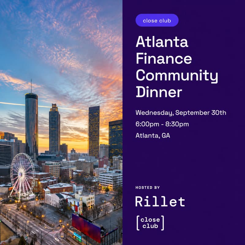 Cover Image for Atlanta Finance Community Dinner w/ Rillet