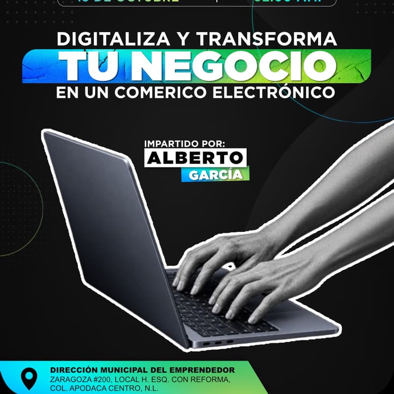 Cover Image for DIGITALIZA Y TRANSFORMA TU NEGOCIO EN UN COMERCIO ELECTRÓNICO (EN LINEA)