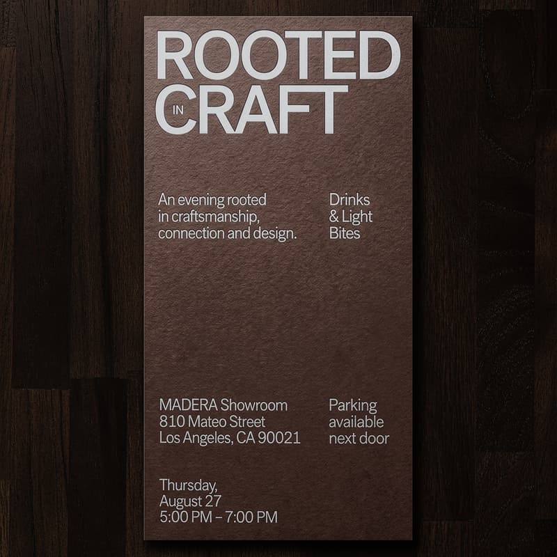 Cover Image for Rooted in Craft by Ethnicraft x MADERA