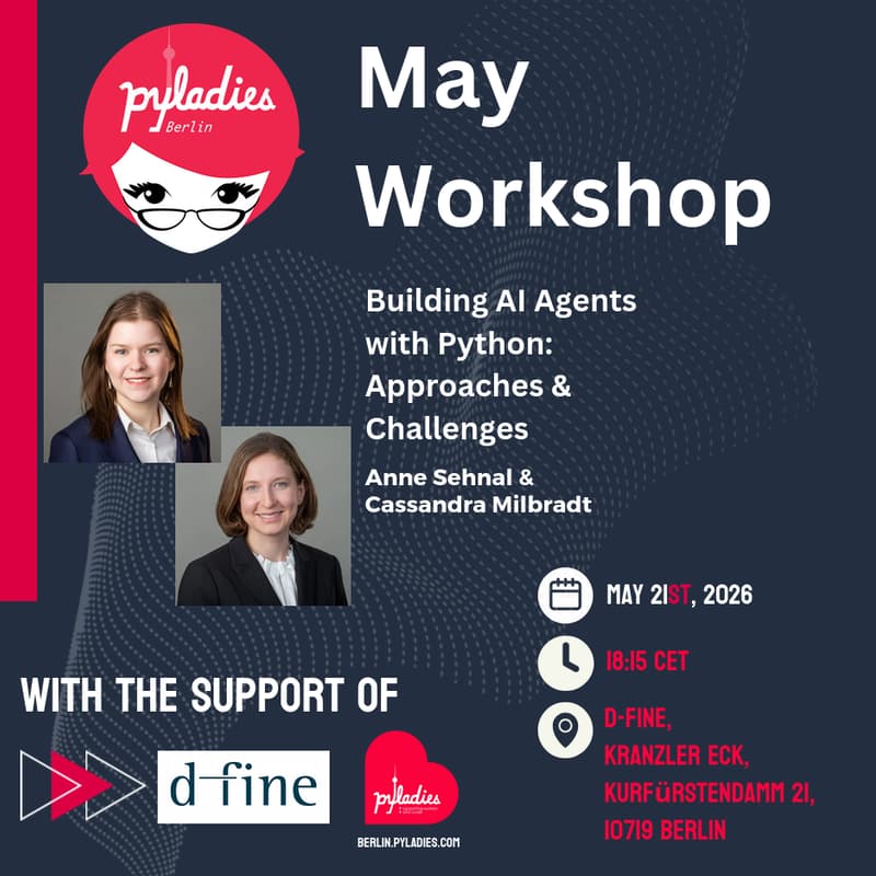 Cover Image for Building AI Agents with Python - May Workshop Pyladies
