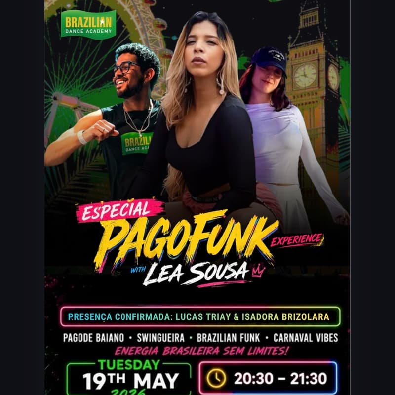 Cover Image for Brazilian Dance Special CLass PagoFunk Experience