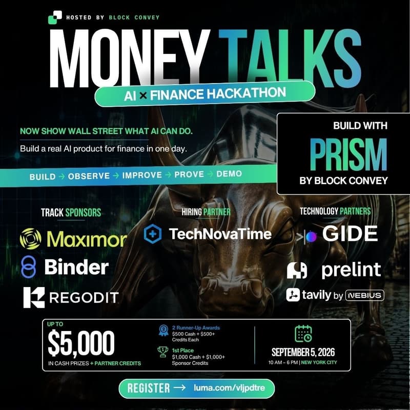 Cover Image for AI x FINANCE HACKATHON - 💸 MONEY TALKS