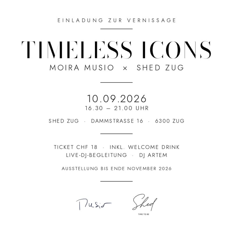 Cover Image for Timeless Icons - Vernissage mit Moira Musio