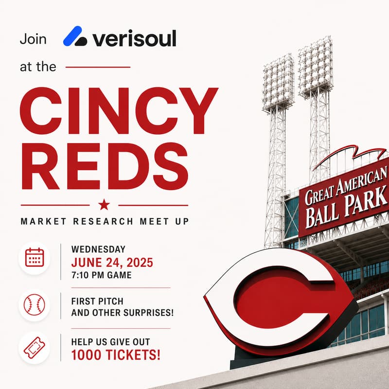 Cover Image for Verisoul bought 1,000 tickets for a Market Research Meetup at a Cincy Reds Game!