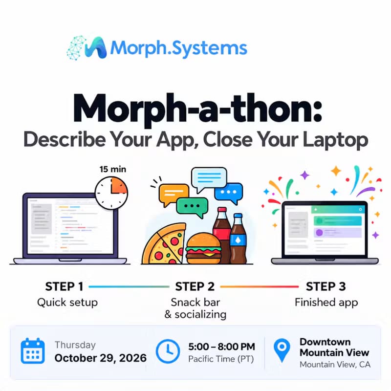 Cover Image for Morph-a-thon : Describe Your App, Close Your Laptop