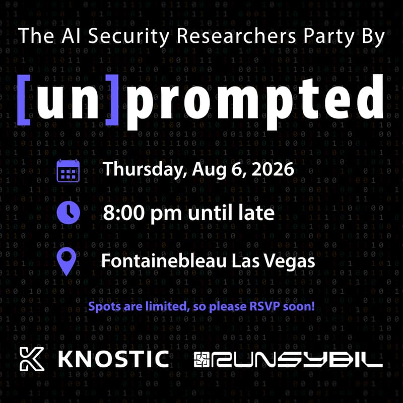 Cover Image for AI Security Researchers Party: [un]prompted at Black Hat