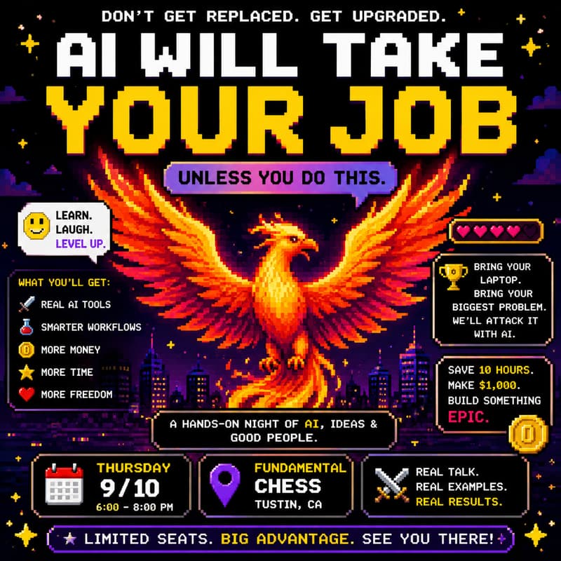 Cover Image for 🤖 AI WILL TAKE YOUR JOB — Unless You Do This: FREE Intro Class to ChatGPT, Claude, Grok, Gemini, & Ai Explained for Beginners